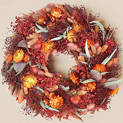 Dried flower wreath